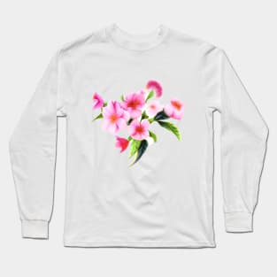 Fresh spring pattern - apple blossoms Long Sleeve T-Shirt